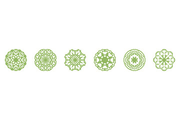 Ornament shape icon set. Decorative abstract design