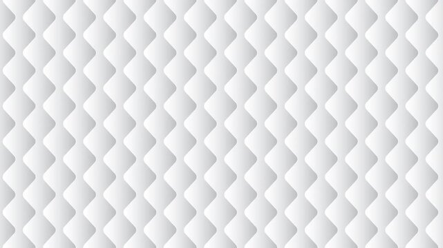 Upholstery quilted background animation. White leather texture sofa backdrop. 4K seamless loop animation