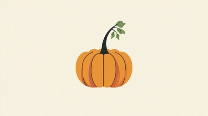 A pumpkin icon with a stem, symbolizing autumn harvests and vegetable gardening.