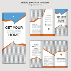 Apartment And Real Estate Business Professional Trifold Brochure Template