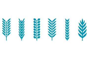 Decorative floral icon set. Nature design