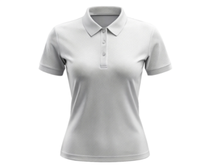 White polo t-shirt isolated on white background