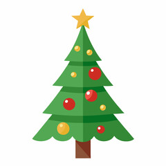 Christmas trees silhouette vector illustration on white background