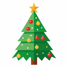 Christmas trees silhouette vector illustration on white background