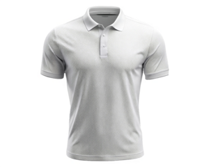 White polo t-shirt isolated on white background