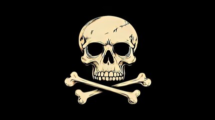 A skull icon with crossbones, representing the macabre side of Halloween.