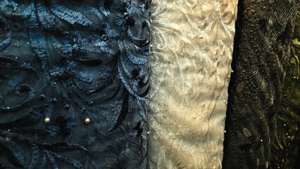 Various pattern of batik,   indonesian heritage fabric clothes  ethnic wallpaper