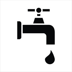 water tap vector icon line template