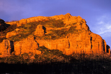 coucher de soleil, R&eacute;serve naturelle, Los Malos de Riglos, Aragon, Espagne