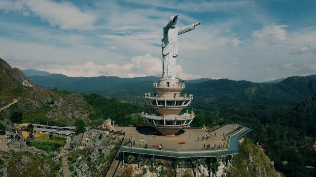 Jesus Buntu Burake of a Roman Catholic statue of Jesus Christ at Makale in Tana Toraja Regency, South Sulawesi, Indonesia. the tallest statues of Jesus Christ