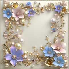 elegant spring flowers against a soft blue tone






