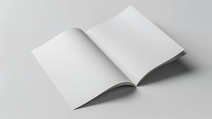 Blank brochure A4 white mockup