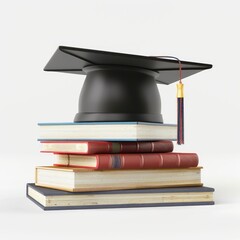 knowledge and success with graduation cap
