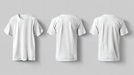Fototapeta premium Blank White T-Shirt Mockup Template – Perfect for Fashion Design, Branding, and Custom Apparel Creation