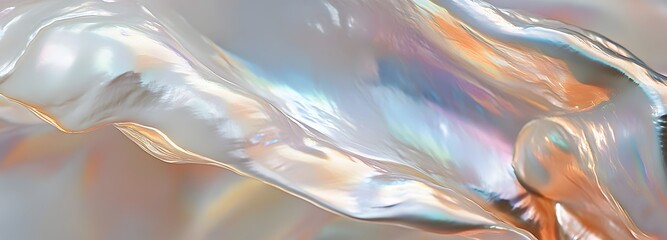 Fototapeta premium 120. Smooth pearl with a lustrous, iridescent surface