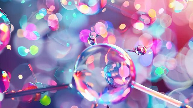 molecule or atom, Abstract structure for Science or medical background, 3d illustration, science, atom, abstract, chemistry, structure, blue, chemical, background