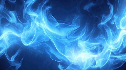Obraz premium Blue flames background. Abstract background blue white flames cartoon anime