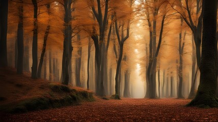 Obraz premium forest with autumn