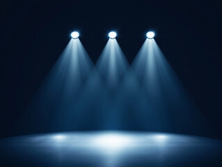 Stage with spotlight, presentation design concept