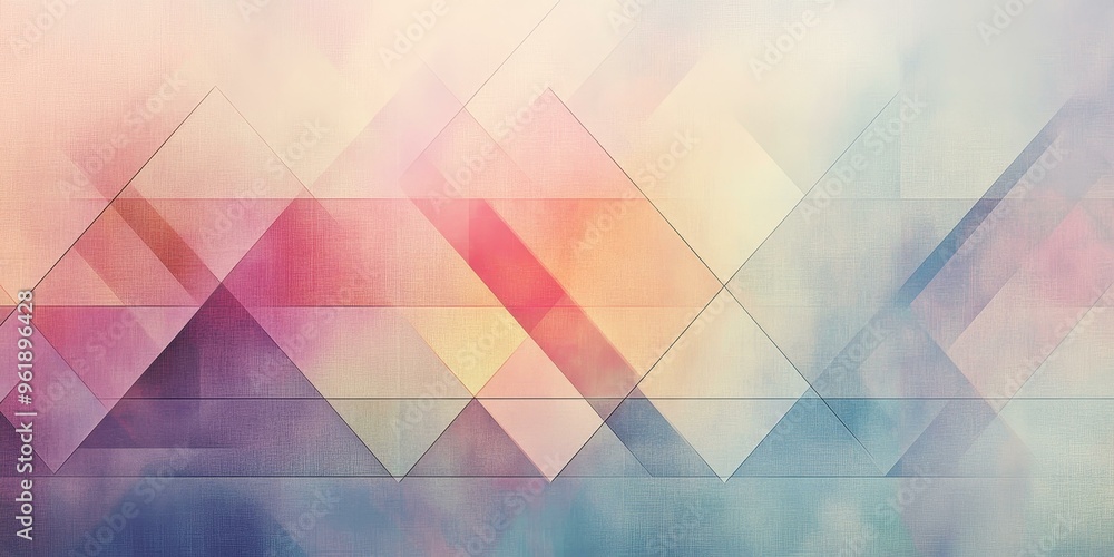 Poster abstract geometric pattern with subtle colors.
