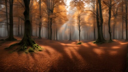 Fototapeta premium forest with autumn