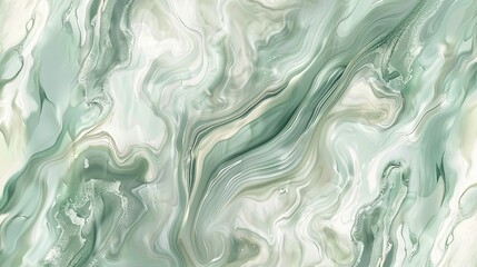 Fototapeta premium Backdrop with marble textures in muted greens and creams soft luminous glow