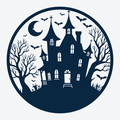 Halloween Witch House Decor SVG Design