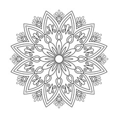 Mandala floral paper-cut art with two layers