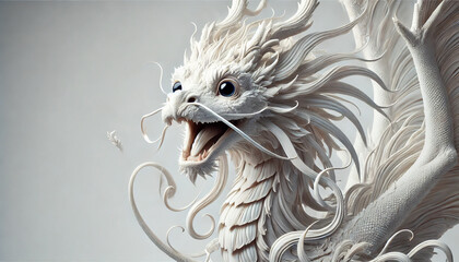 white dragon head