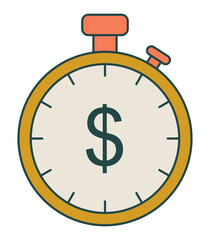 Finance Icon Flat Style Illustration