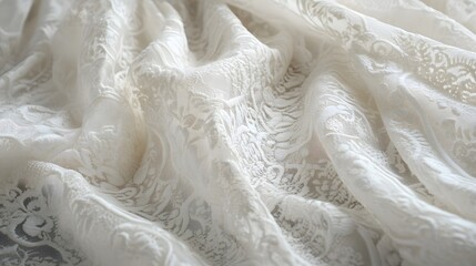 24. Delicate lace fabric with intricate patterns