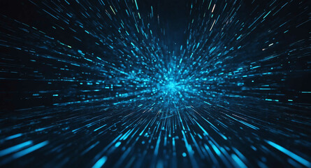 Fototapeta premium Blue holographic interface glowing abstract background