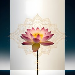 lotus flower art deco mandala