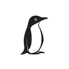 Fototapeta premium Penguin in cartoon, doodle style . Image for t-shirt, web, mobile apps and ui. Isolated 2d vector illustration in logo, icon, sketch style, Eps 10, black and white. AI Generative