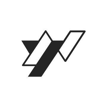 recommend clip art: the logo consists of the letter Y and N. Abstract, outline and elegant.