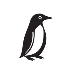 Obraz premium Penguin in cartoon, doodle style . Image for t-shirt, web, mobile apps and ui. Isolated 2d vector illustration in logo, icon, sketch style, Eps 10, black and white. AI Generative
