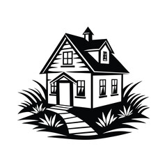 Modern Logo of House Icon Vector Design Silhouette
