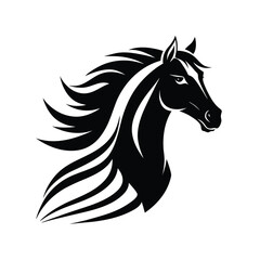 Trendy Logo of Horse Icon Silhouette Vector Design