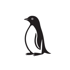 Obraz premium Penguin in cartoon, doodle style . Image for t-shirt, web, mobile apps and ui. Isolated 2d vector illustration in logo, icon, sketch style, Eps 10, black and white. AI Generative