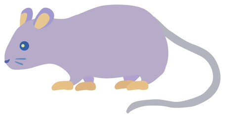 シンプルなネズミのイラスト ベクター素材