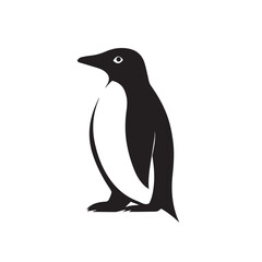 Penguin in cartoon, doodle style . Image for t-shirt, web, mobile apps and ui. Isolated 2d vector illustration in logo, icon, sketch style, Eps 10, black and white. AI Generative