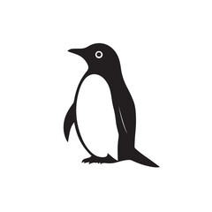 Fototapeta premium Penguin in cartoon, doodle style . Image for t-shirt, web, mobile apps and ui. Isolated 2d vector illustration in logo, icon, sketch style, Eps 10, black and white. AI Generative