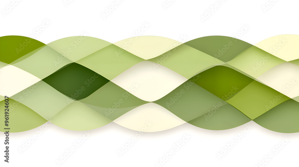 Aufkleber abstract green wave pattern showcasing layered shapes and gradients in a smooth design suitable for 