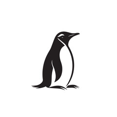 Naklejka premium Penguin in cartoon, doodle style . Image for t-shirt, web, mobile apps and ui. Isolated 2d vector illustration in logo, icon, sketch style, Eps 10, black and white. AI Generative