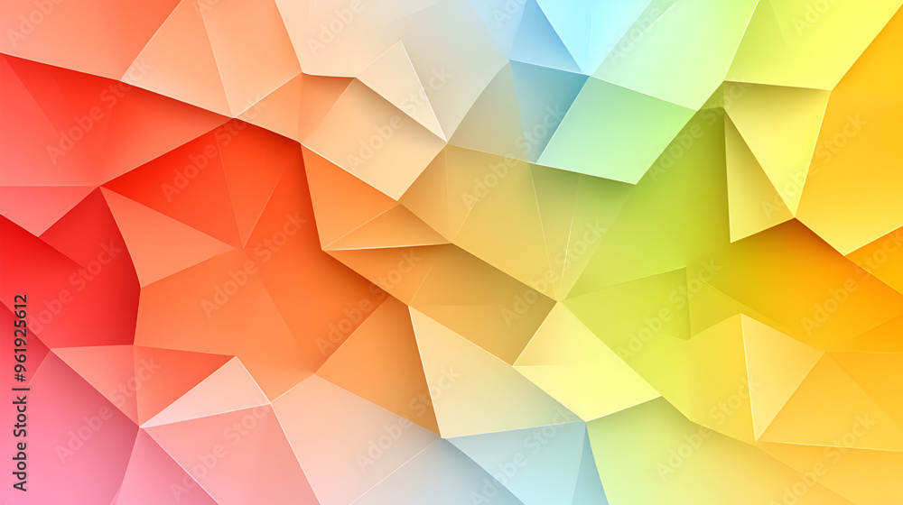 Aufkleber abstract geometric pattern in vibrant colors with multiple layers and angles for creative design and