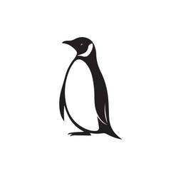 Fototapeta premium Penguin in cartoon, doodle style . Image for t-shirt, web, mobile apps and ui. Isolated 2d vector illustration in logo, icon, sketch style, Eps 10, black and white. AI Generative