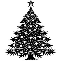 Fototapeta premium christmas tree vector illustration