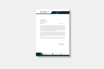 Corporate and Business Latter Head Template design set a4 size and unique shape colorful work theme style design.