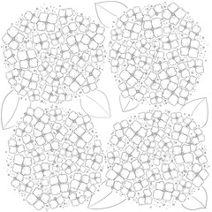 Hydrangea coloring page 