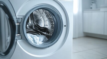 Efficient washing machine with separate compartments for different fabrics, ensuring precise and gentle washing every time